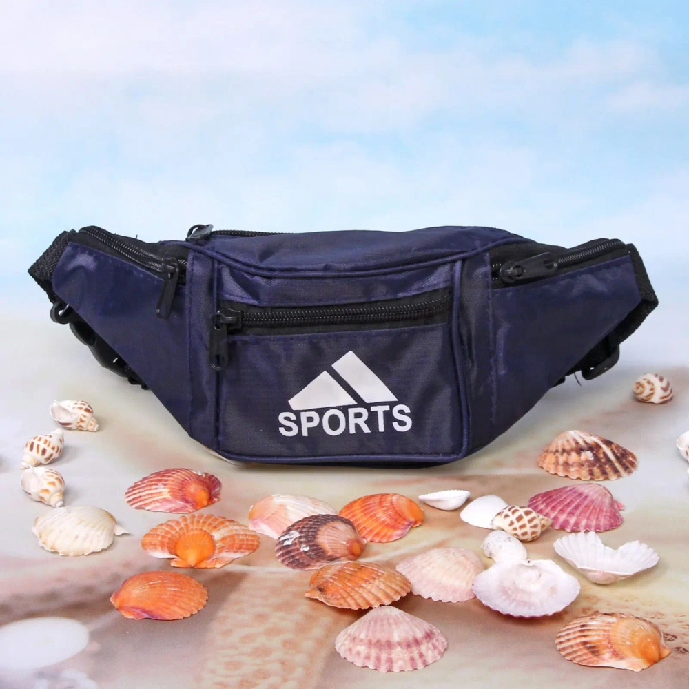 Сумка на пояс «Ultramarine - Sports Style», цвет синий, 4 кармана, 29*13*7см