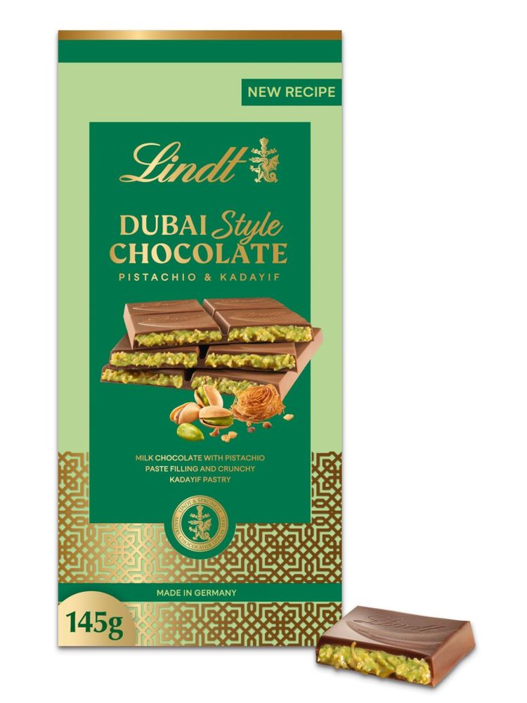 Дубайский шоколад Lindt с фисташкой и кадаиф 145 г x 2 шт