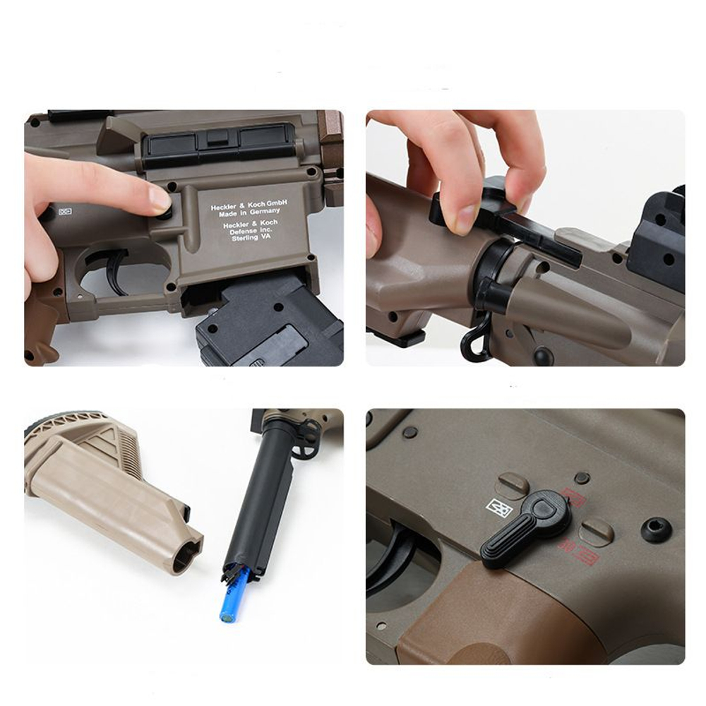 Гидробольный автомат Runcheng HK416 d-3 , стреляет шариками орбиз , длина 86 см , 5000 шт шариков орбиз в подарок