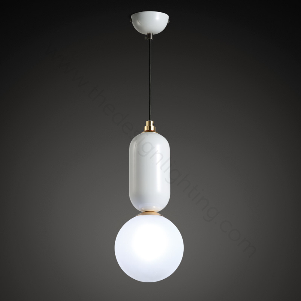 Pendant design lamp Aballs  by Parachilna (White,  D30)