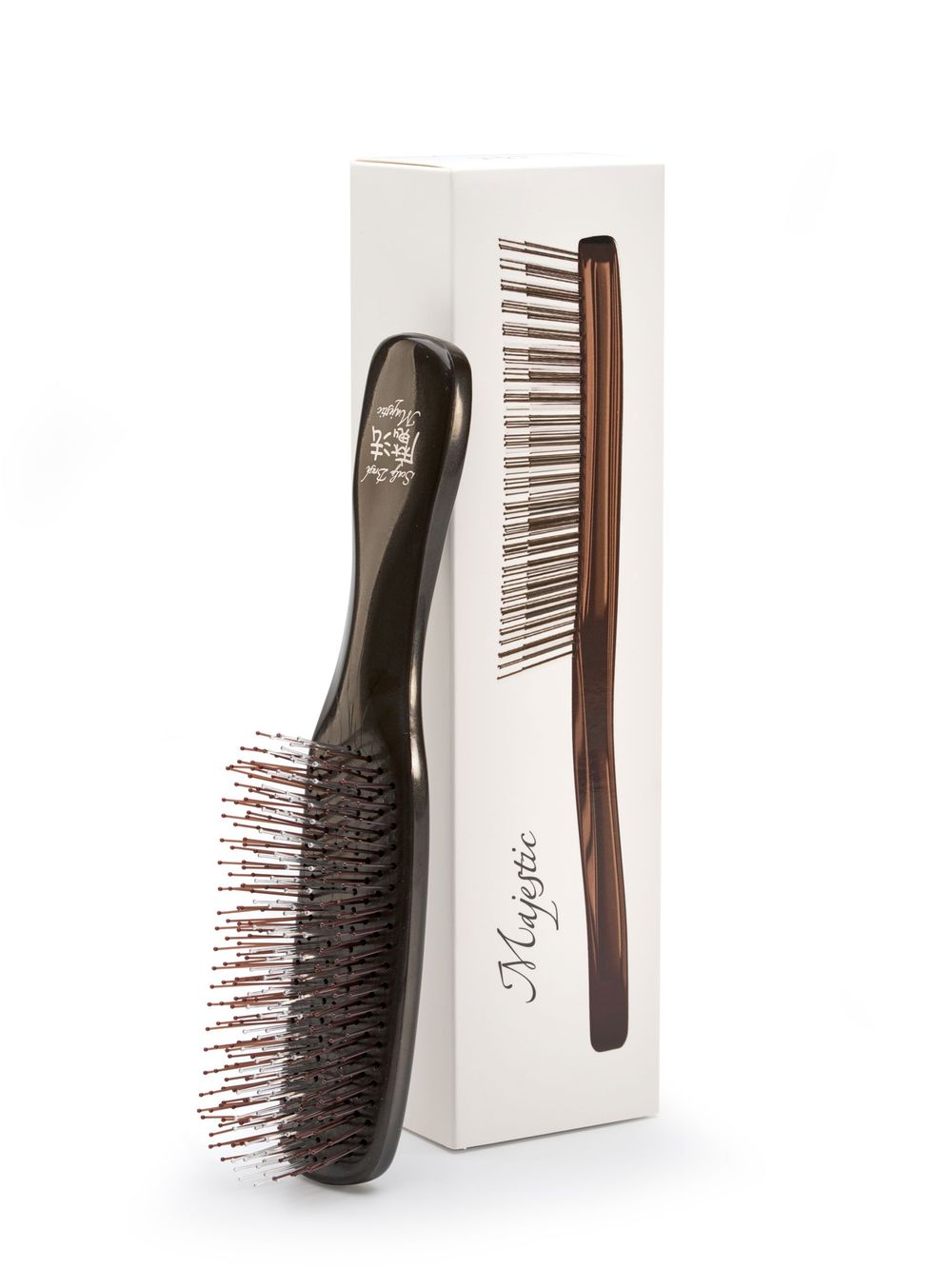 Расческа Majestic Scalp Brush черный кофе