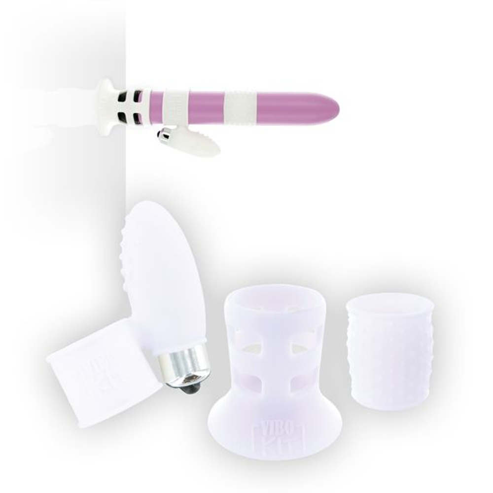 Набор белых насадок на вибратор Vibrator Upgrade Kit (Цвет: белый)