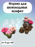 Пластиковая форма для конфет Горшок Кашпо МИНИ (11 ячеек)