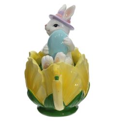 GAEM Фигурка декоративная "Заяц в чашке", L11 W7,5 H12 см