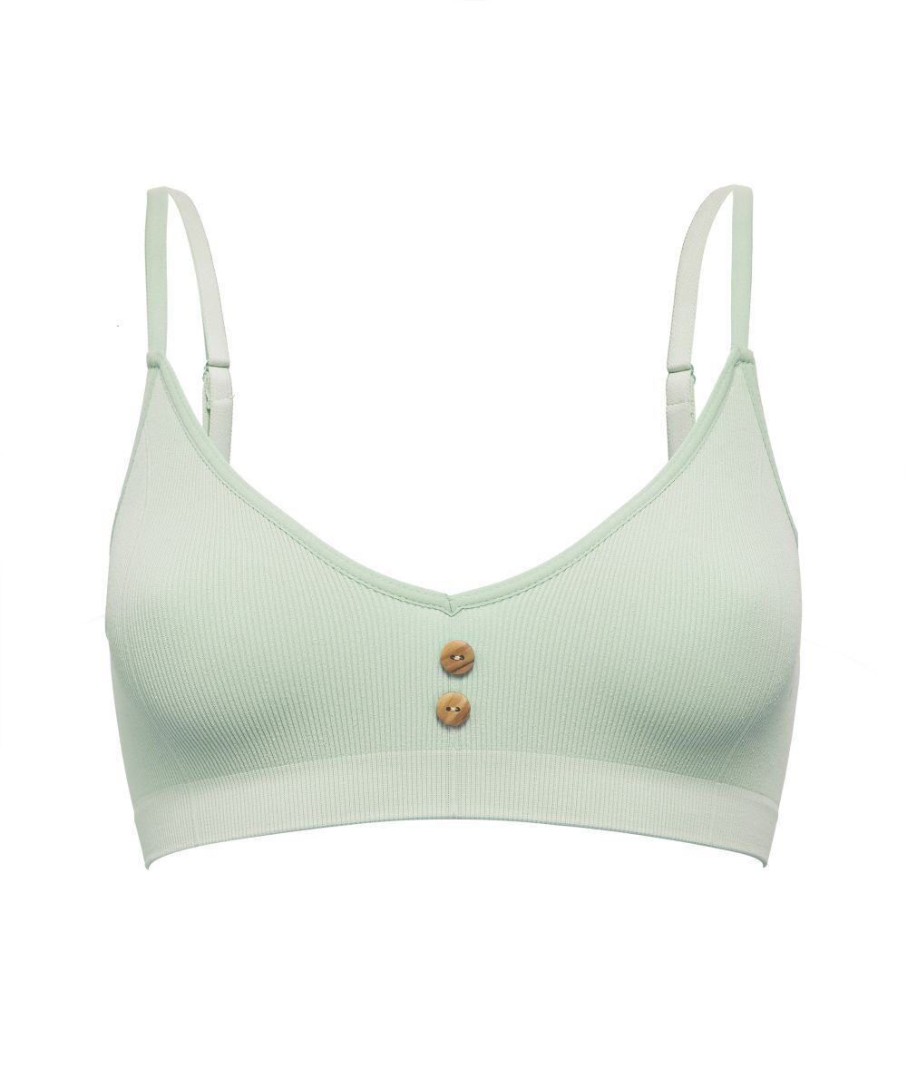 Эко-бюстгальтер в мелкий рубчик Eco-wear (Размер: S-M) (Цвет: черный)