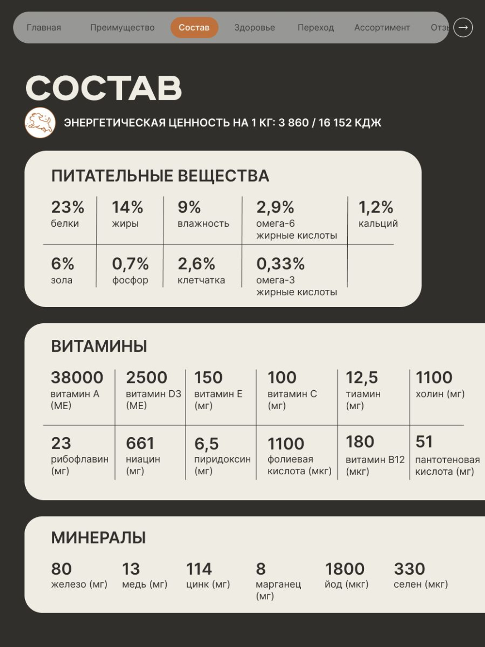 Корм сухой для пожилых собак породы Кане-корсо старше 5 лет, с индейкой, 3 кг, QUATTRO