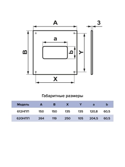 Накладка торцевая 264х119 для канала 60х204 620НПП ERA