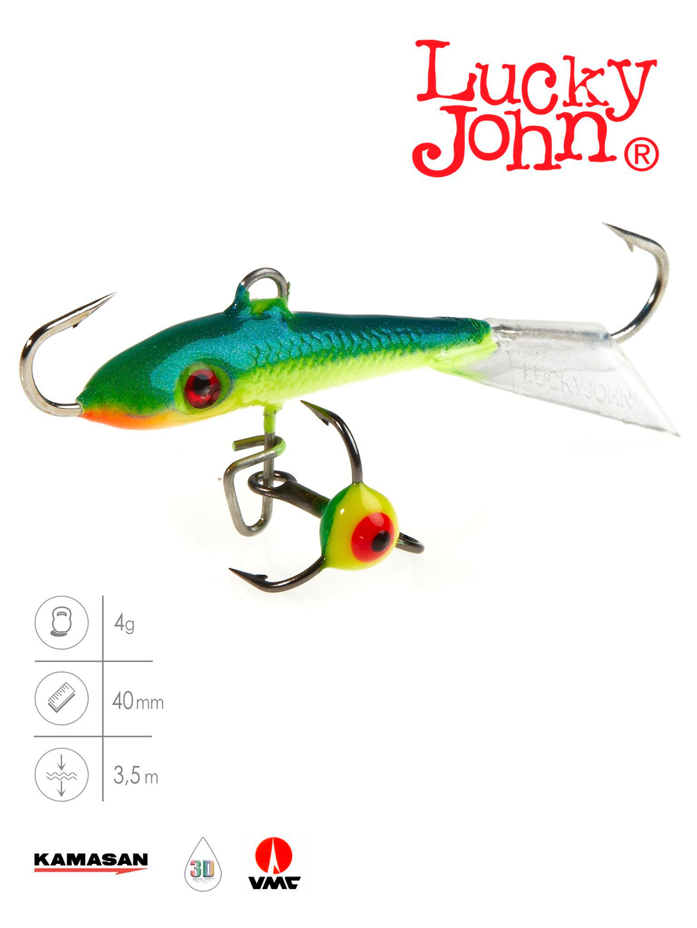 Балансир Lucky John FIN 3 с тр. 40мм/29 блистер