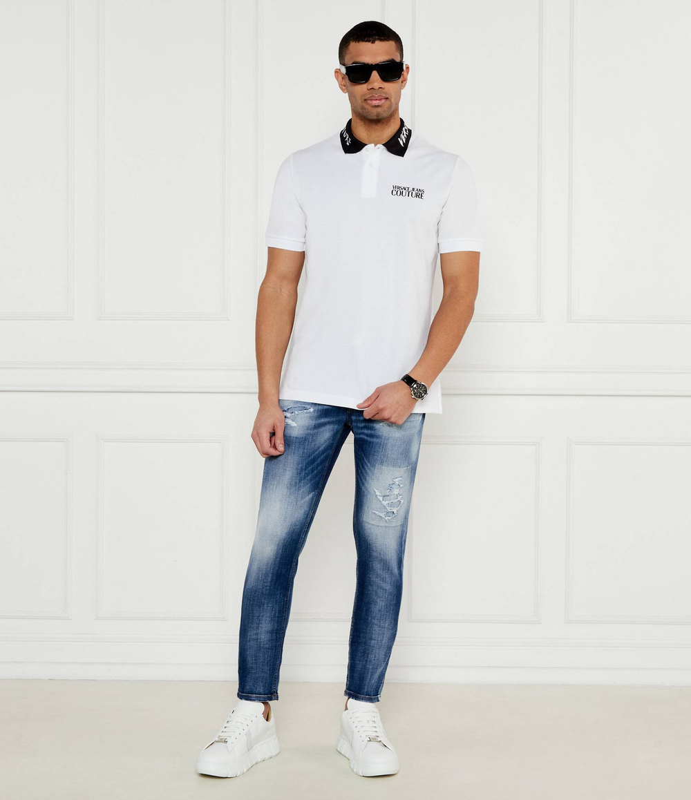 Поло Versace Jeans Couture - белый(78GAGT05CJ01T)