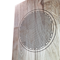 Влагостойкий динамик с декоративной дубовой сеткой SW 525 Wood - Corner, для бани и сауны