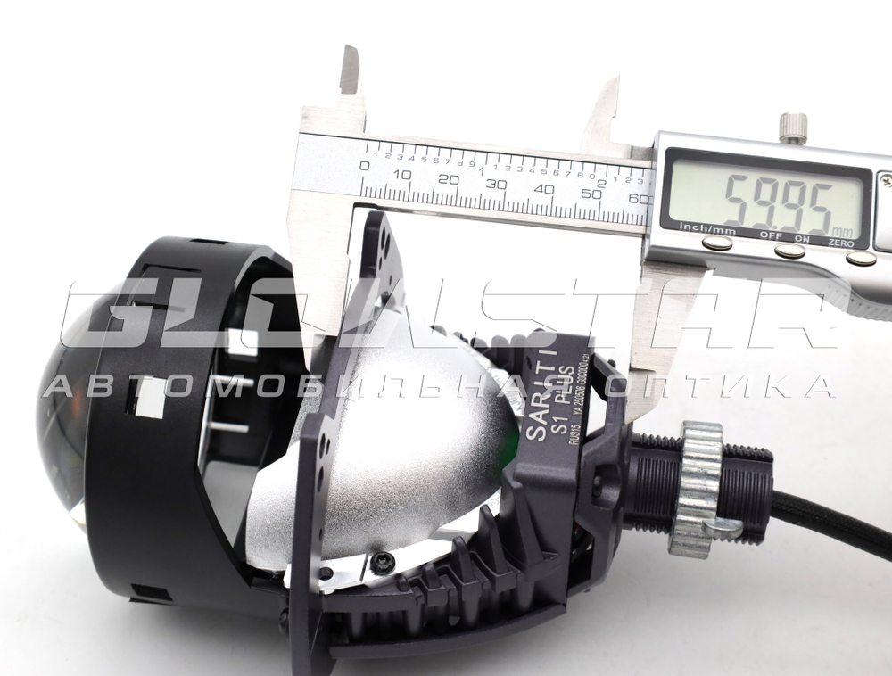 Билед модули Sariti S1 Plus 3.0 дюйма, 2 чипа, 5500K, 12V, 53W/61W, крепление 3R и съемное гаечное (комплект, 2шт)