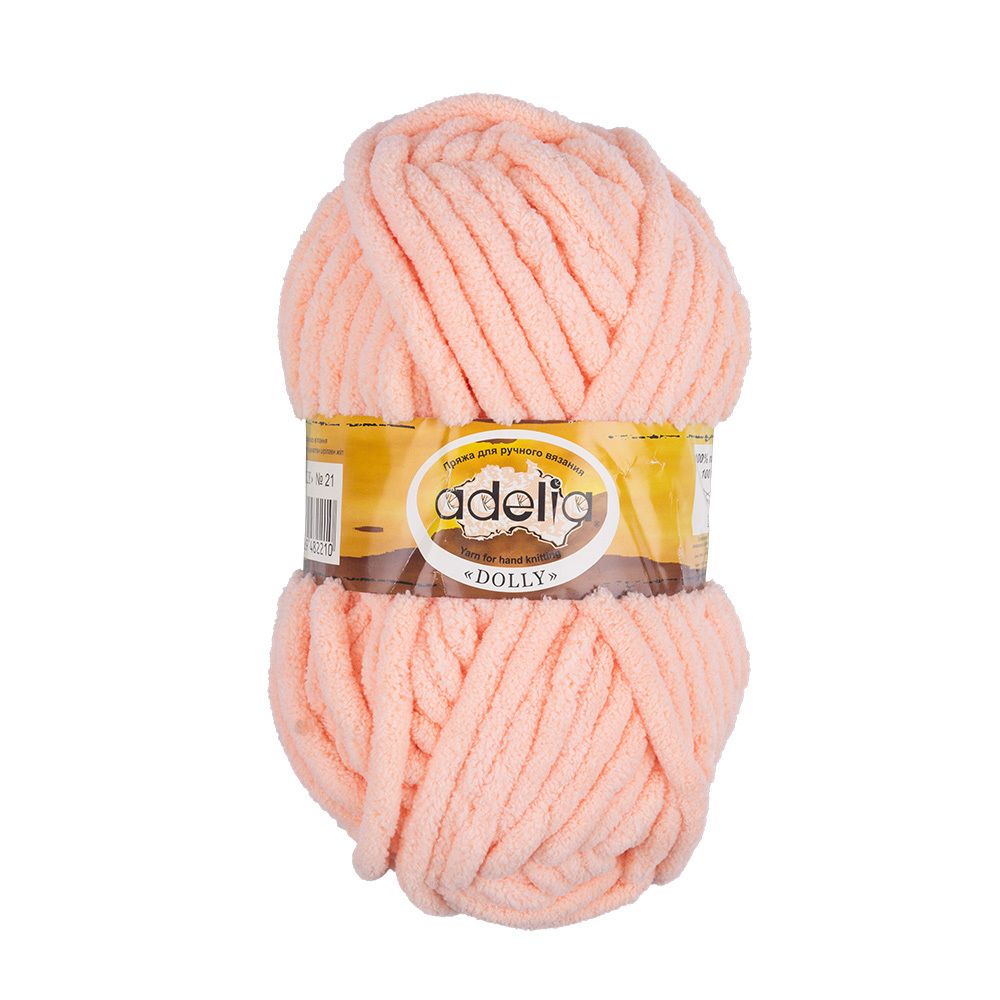 Пряжа Adelia Dolly / уп.5 мот. по 100г, 40м, 21 персиковый Пряжа Adelia Dolly / уп.5 мот. по 100г, 40м, 21 персиковый