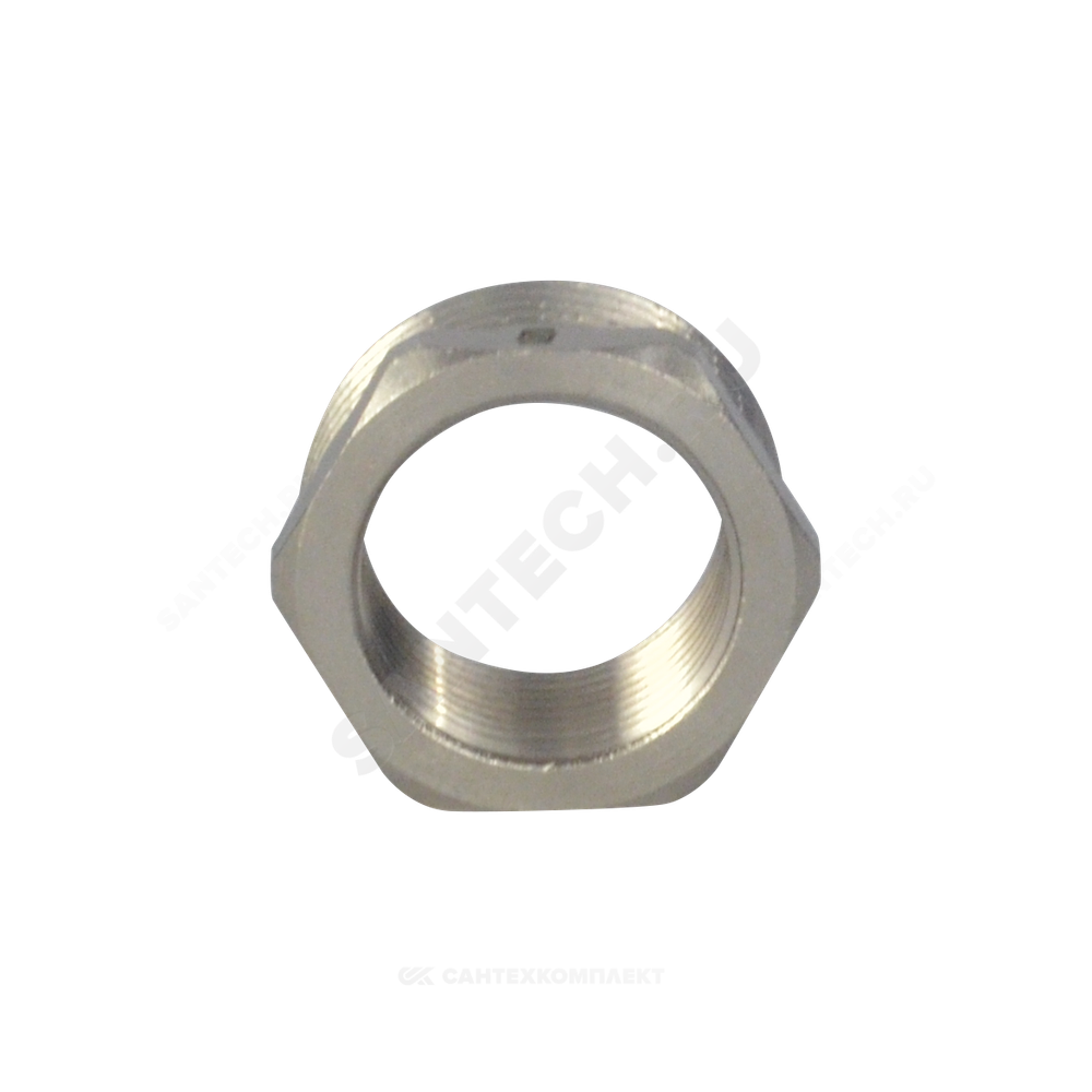 Футорка латунь никель Ду 25х20 (1"х3/4") НР/ВР SantechSystems