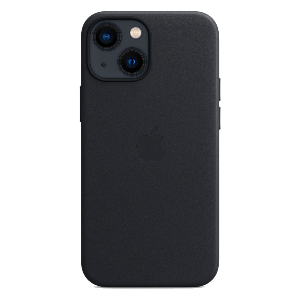 Кожаный чехол с поддержкой MagSafe Apple Leather Case для iPhone 13 mini, Midnight (Темная ночь)