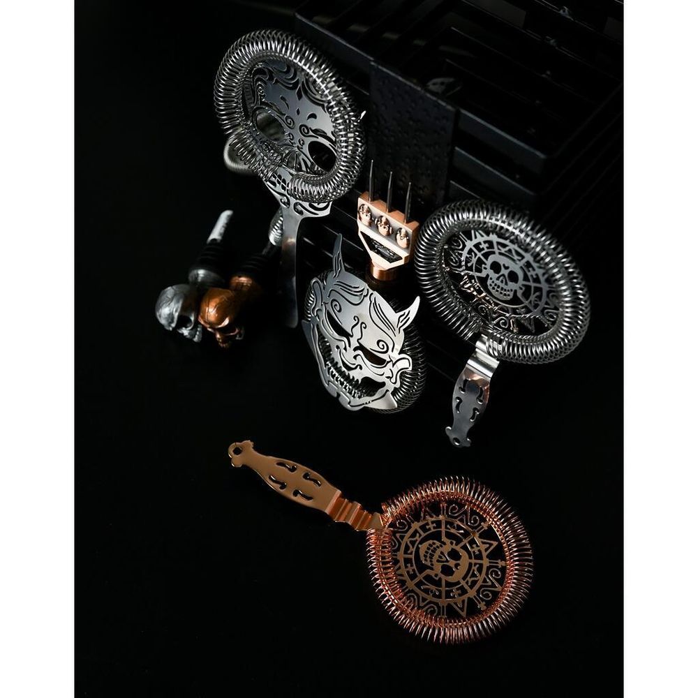 Стрейнер барный нерж. 19 см d 10,3 см медь Череп Luxury Skull B'Guys P.L.- Barbossa