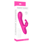 Розовый вибратор-кролик 24,3см с функцией поступательных движений Secwell Rabbit Bunny-Thrusting Vibrating SW2035