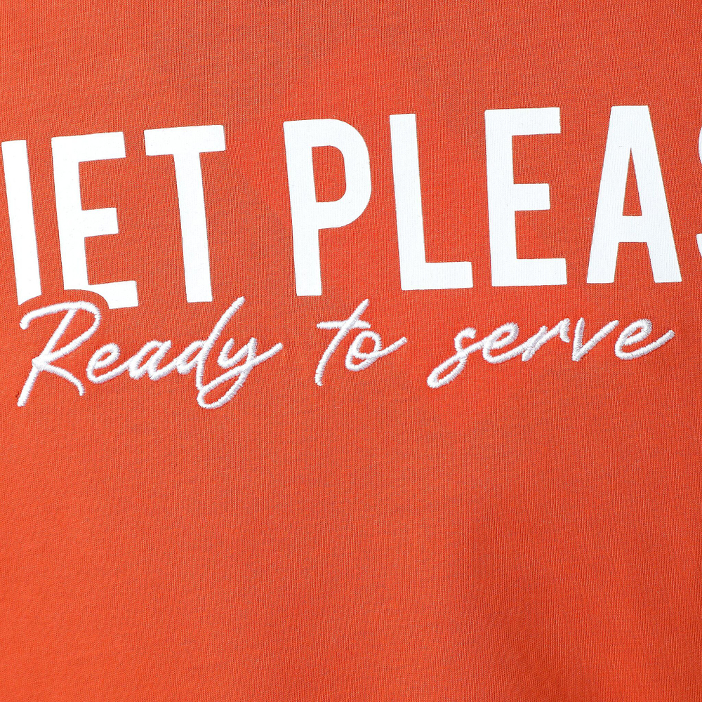 Мужское теннисное поло Quiet Please Ready To Serve T-Shirt Men - Orange, White