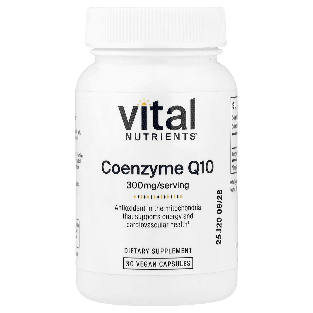 Vital Nutrients, Коэнзим Q10, 300 мг, 30 веганских капсул
