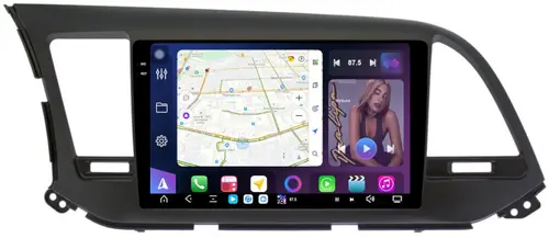 Магнитола для Hyundai Elantra 6 2016-2018 (без штатной КЗВ, рамка тип 2) - FarCar S500-TS20 монитор 9.5" 2K QLED на Android 14, Быстрейшая, CarPlay, 4G SIM-слот
