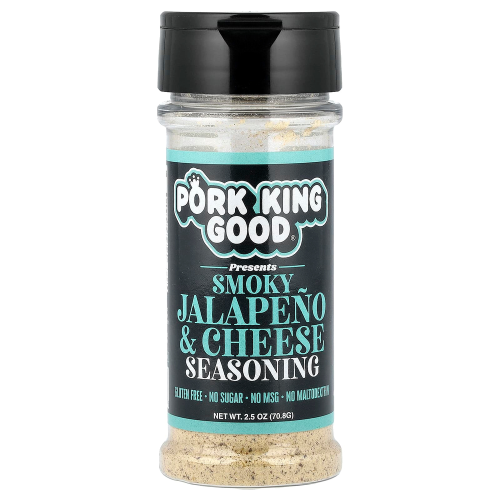 Pork King Good, Копченый халапеньо и сырная приправа, 70,8 г (2,5 унции)
