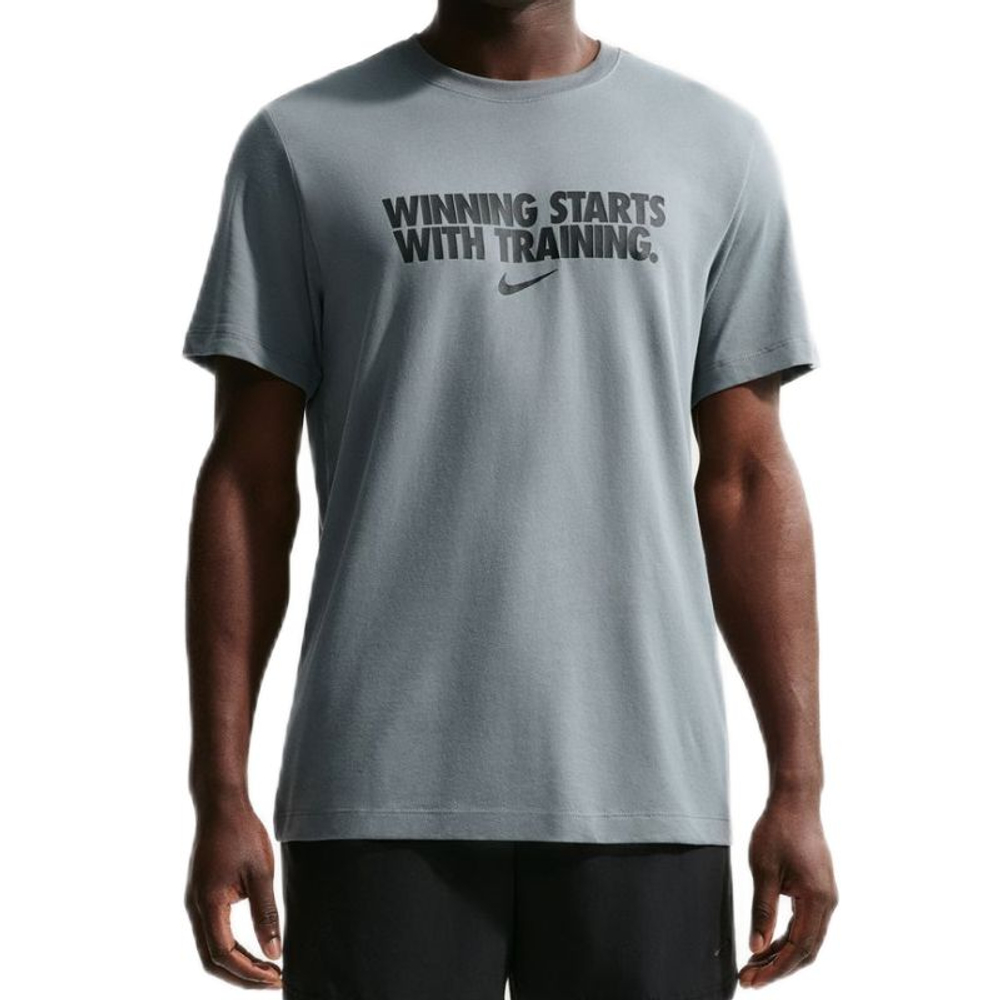Мужская футболка Nike Dri-Fit Winning - smoke gray/black