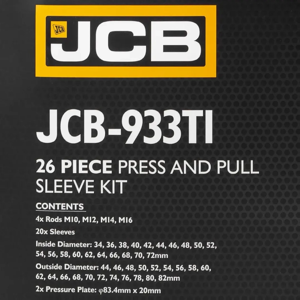 Набор инструментов для замены сайлентблоков, втулок и подшипников 26пр. JCB JCB-933T1