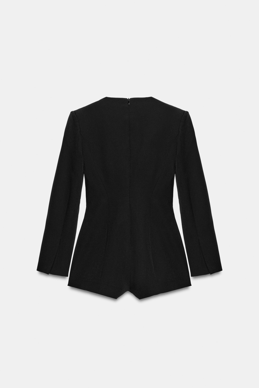 ZARA КОРОТКИЙ КОМБИНЕЗОН С ПОДПЛЕЧНИКАМИ, ЧЕРНЫЙ