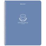 Тетрадь А5, 48 л., BRAUBERG, гребень, клетка, матовая ламинация, "Knowledge" (микс в спайке), 405324