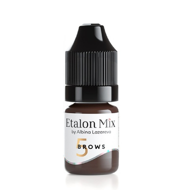 Пигмент для бровей Etalon Mix №5 "Dark Chocolate" (Горький шоколад), 5мл