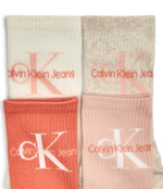 Носки 4 пары Calvin Klein Jeans - коралловый(701229462)