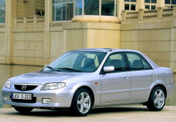 Порог левый Mazda 323 BJ, Familia, Protege 1998-2003 (Potrykus) седан, хэтчбек