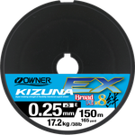 OWNER Шнур Kizuna EX X8 Broad PE super chartreuse 150м 0.25мм 17.2кг