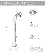 Душ солнечный Arkema Happy Beach F 530, белый
