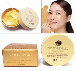 Petitfee Snail & Gold Hydrogel Eye Patch гидрогелевые патчи для век с муцином улитки и золотом