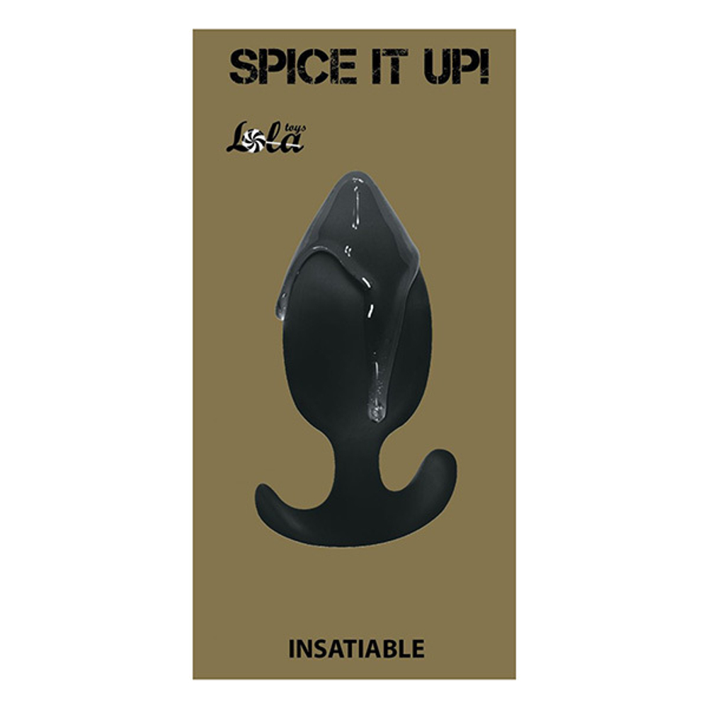 Чёрная анальная пробка 10,5см Lola Games Spice It Up Insatiable 8011-01lola