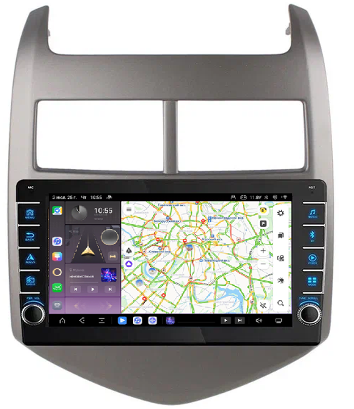 Магнитола для Chevrolet Aveo 2012-2015 - Kuberg OL-9226 (кнопки и крутилки) Android 13, Быстрая, CarPlay, 4G SIM-слот