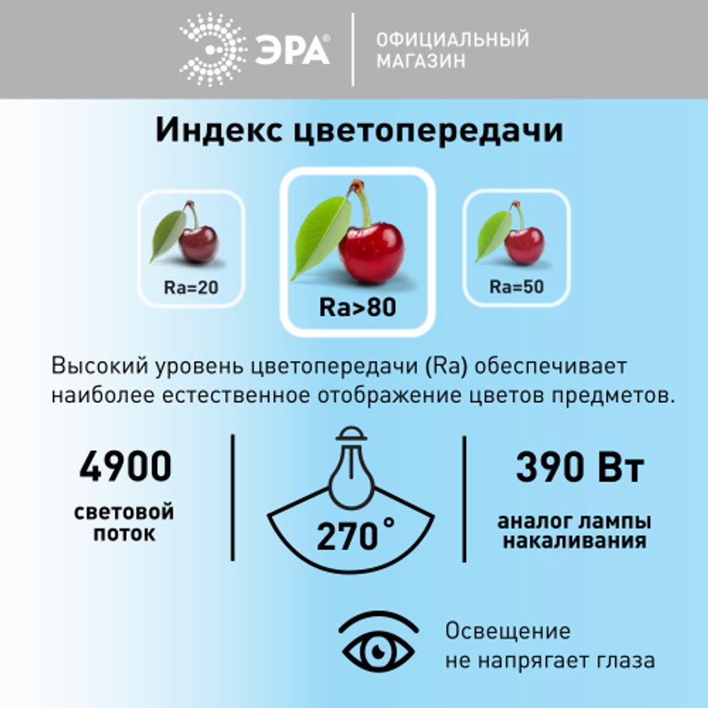 Лампа светодиодная POWER ЭРА RED LINE LED T100-50W-6500-E27/E40 R 50Вт колокол холодный белый свет E27/E40 | Лампы cветодиодные POWER