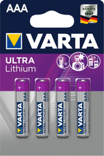 Батарейка Varta Ultra Lithium AAA/FR10G445 , ( 4 ) шт. в блистере, 06103301404