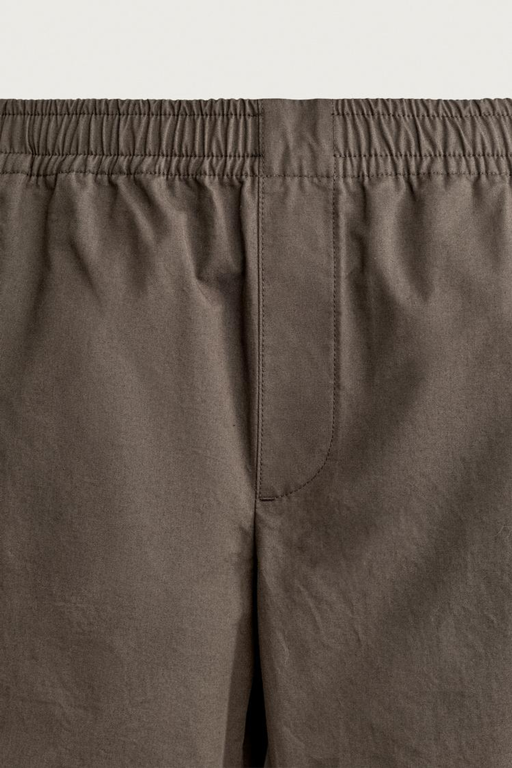 ZARA БРЮКИ BARREL FIT ИЗ ХЛОПКА, КОРИЧНЕВЫЙ