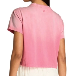 Женская теннисная футболка Wilson Harper Crop - chateau pink
