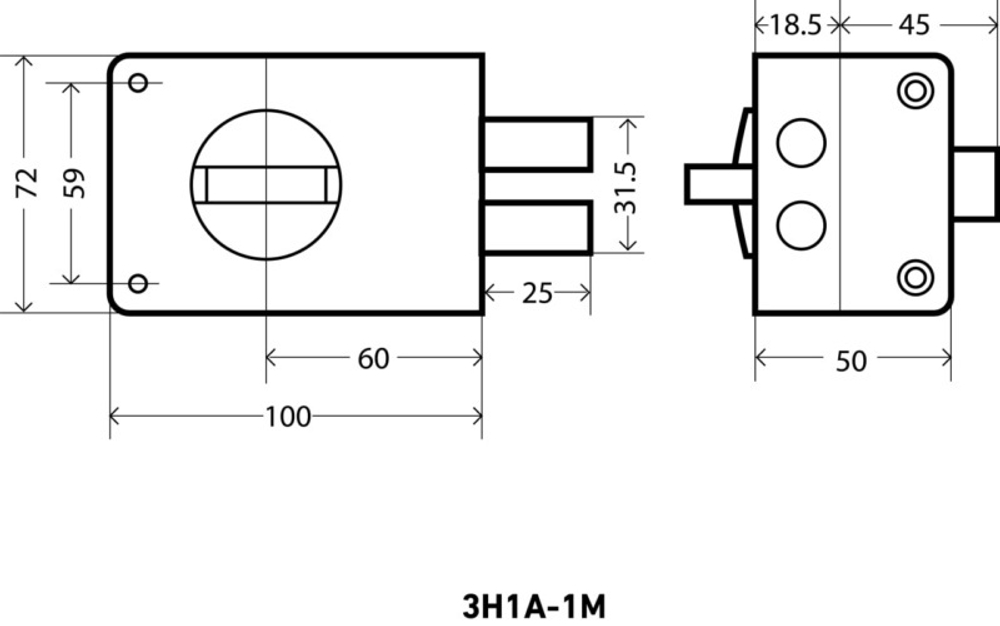 Замок Аллюр накладной ЗН1А-1М