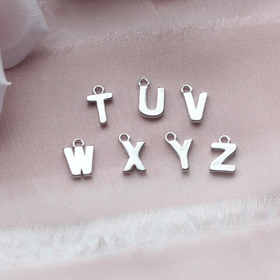 п728-X Буква плоская mini "X" 8мм, родий