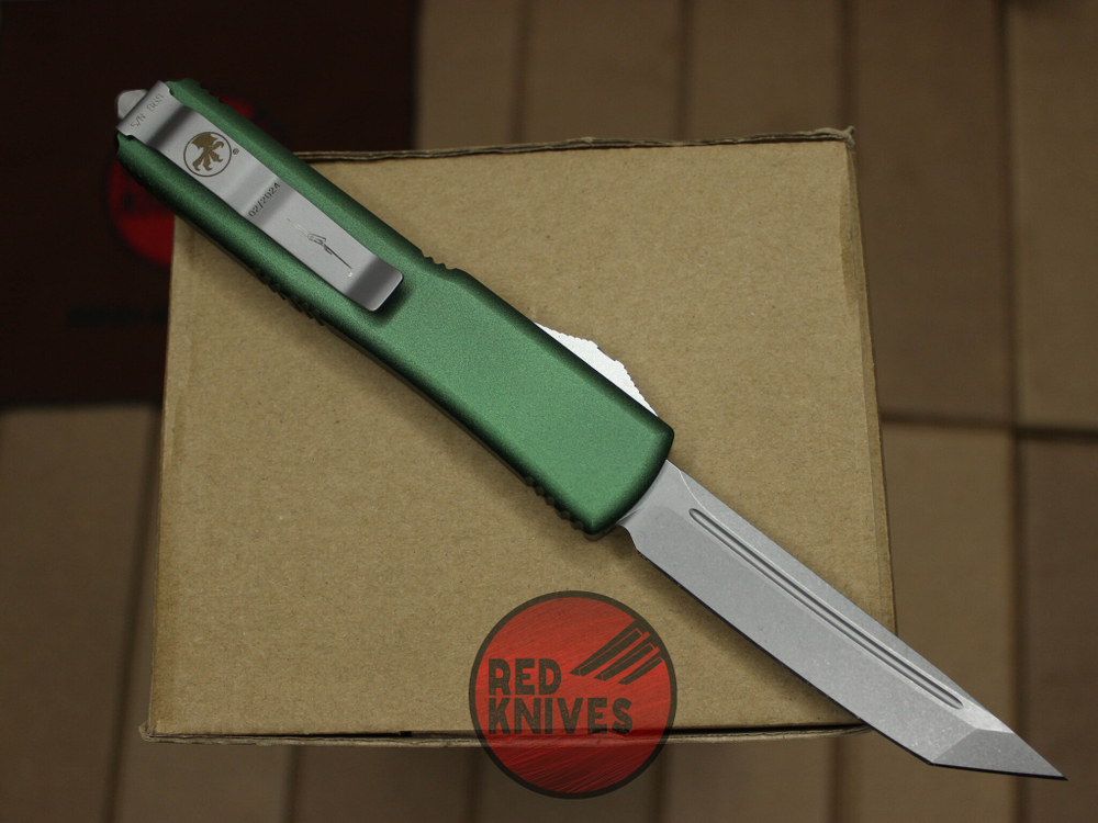 Нож Microtech Ultratech Tanto T/E A+++ - зеленая рукоять, клинок апокалиптик