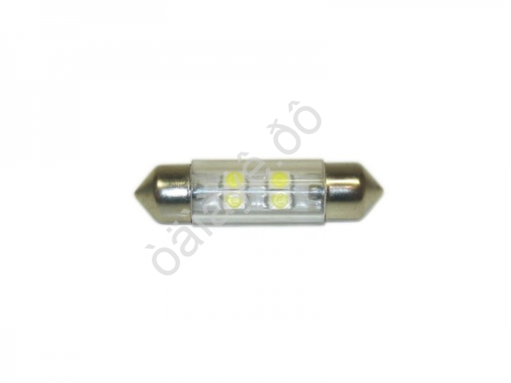 Светодиод 24V T11x36  4SMD 3528 WHITE Маяк (салон) 24Т11x36-W\4SMD(3528)