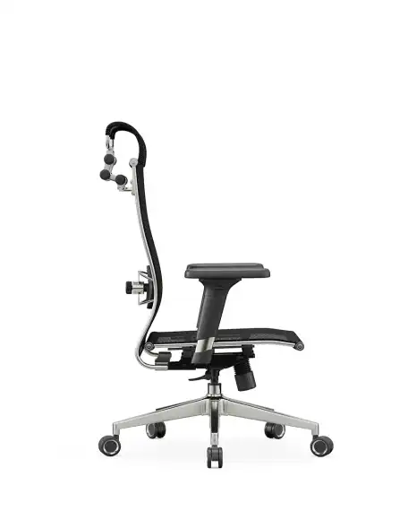 Кресло компьютерное GRAMBER, модель D20 (черный, хром)