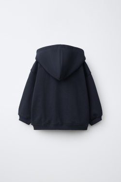 ZARA ХУДИ С МОЛНИЕЙ, МОРСКОЙ СИНИЙ