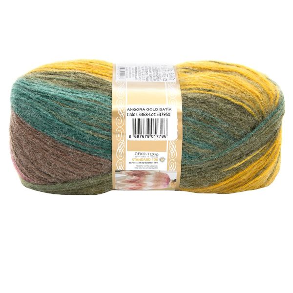 Пряжа Alize (Ализе) Angora Gold Batik / уп.5 мот. по 100 г, 550м, 3368 секционный A
