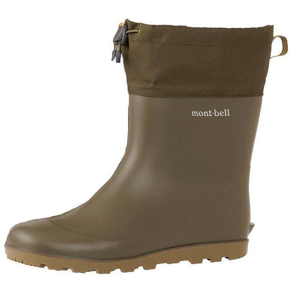 MONTBELL Waterproof Abrasion Resistant Waterproof And Wear resistant Crew Rain Boots Unisex Khaki