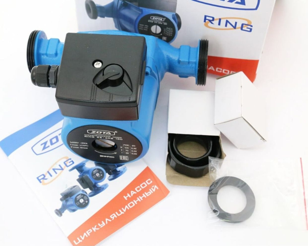 Циркуляционный насос RING 32-120 с гайками (1 скорость), ZOTA