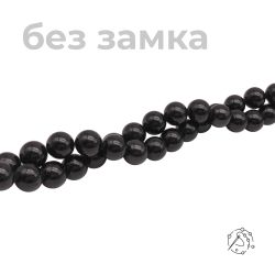 Нить бусин шерл (черный турмалин) 10 мм